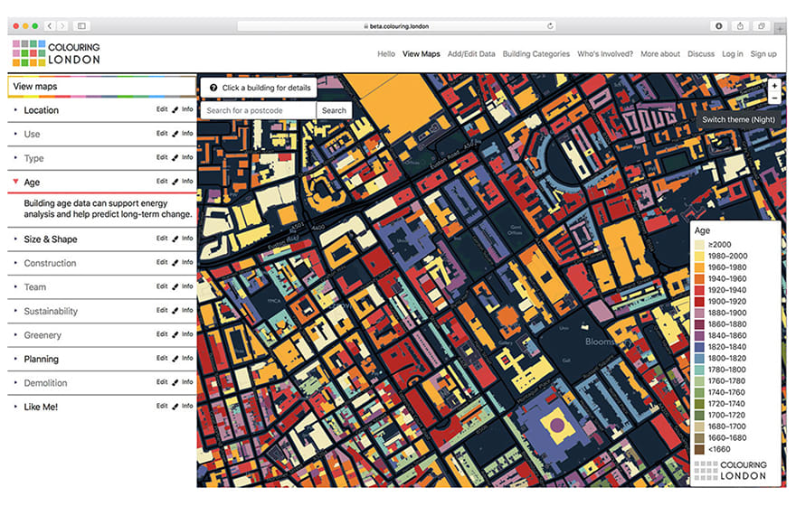 Environment Color Coding Development Colour coding project to collect data on London’s buildings - Centroid PM