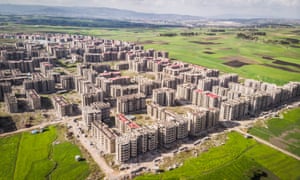 A new social housing project on the edge of Addis Ababa.