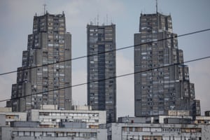 The Eastern City Gate apartment buildings complex stands in the Konjarnik neighbourhood