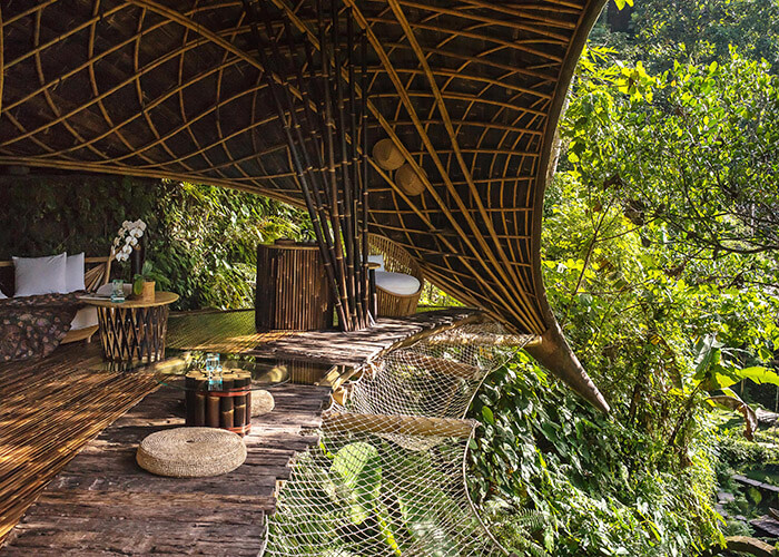 bamboo construction Bambu Indah resort bali