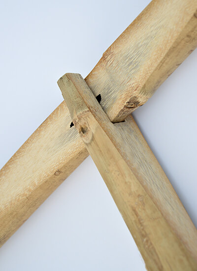 bamboo construction detail of joint