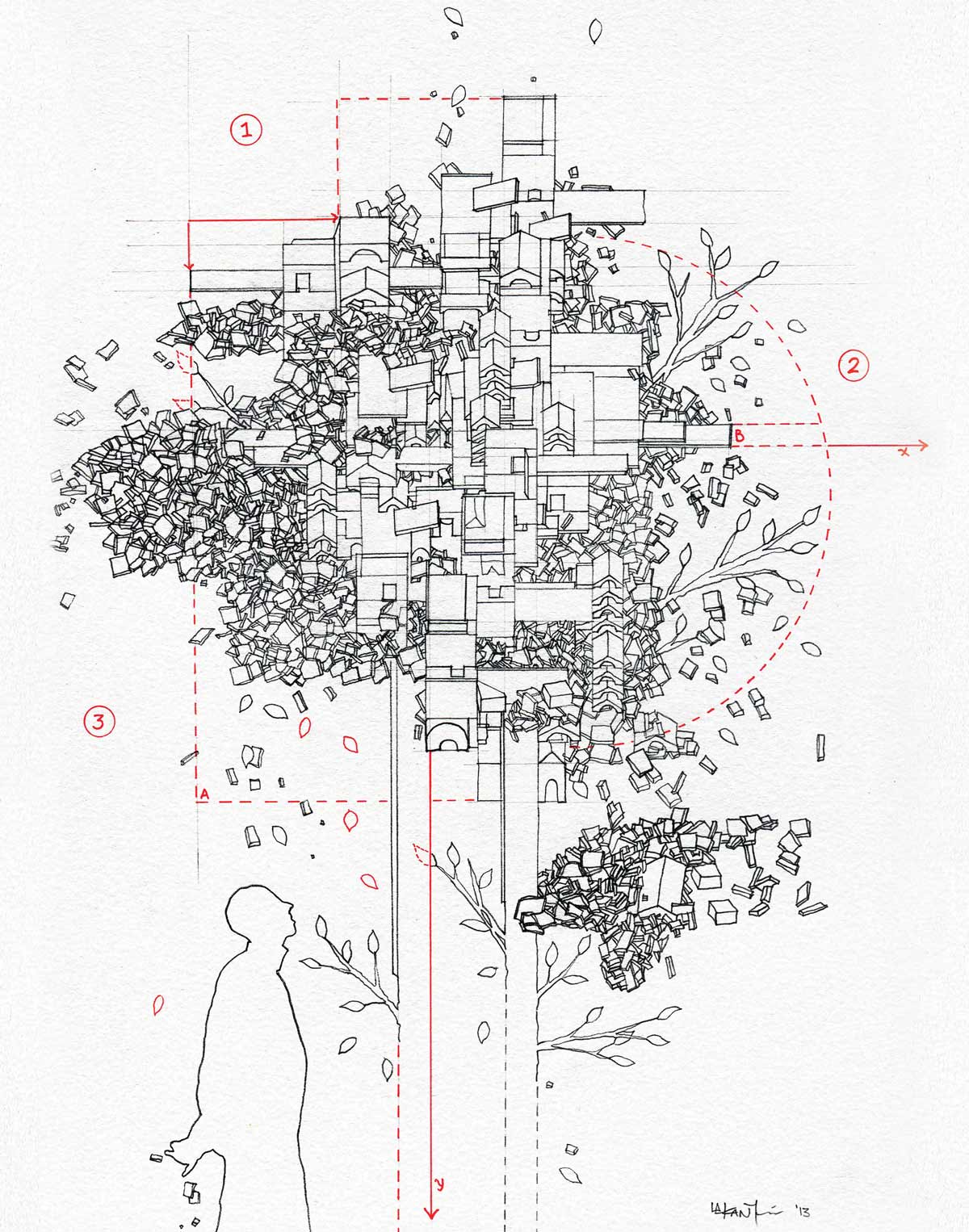 An Illustration by artist Olalekan Jeyifous