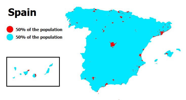 Spain's population mapped