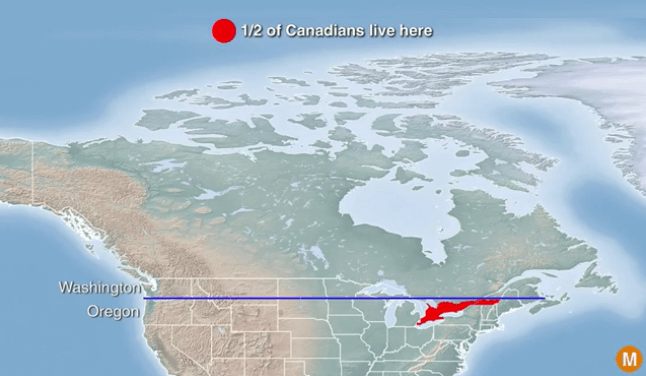 Canada's population mapped