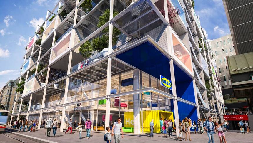 Ikea store detail exterior