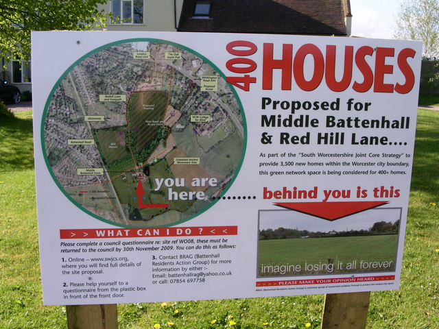 A NIMBY poster informs neighbors about a proposed housing development and advocates against it. (Source: Andrew Darge)