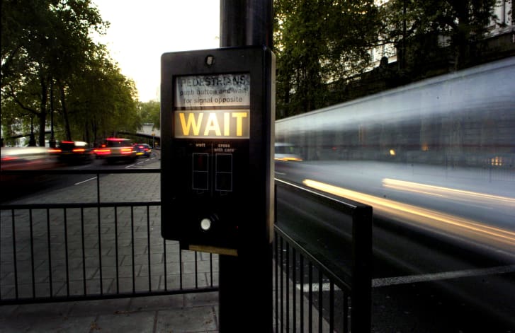 A pedestrian crossing in London.