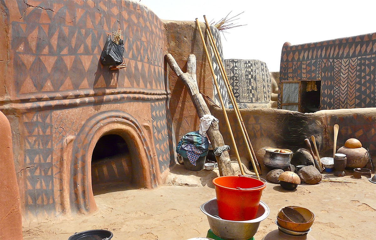 Artistic African Village Burkina Faso