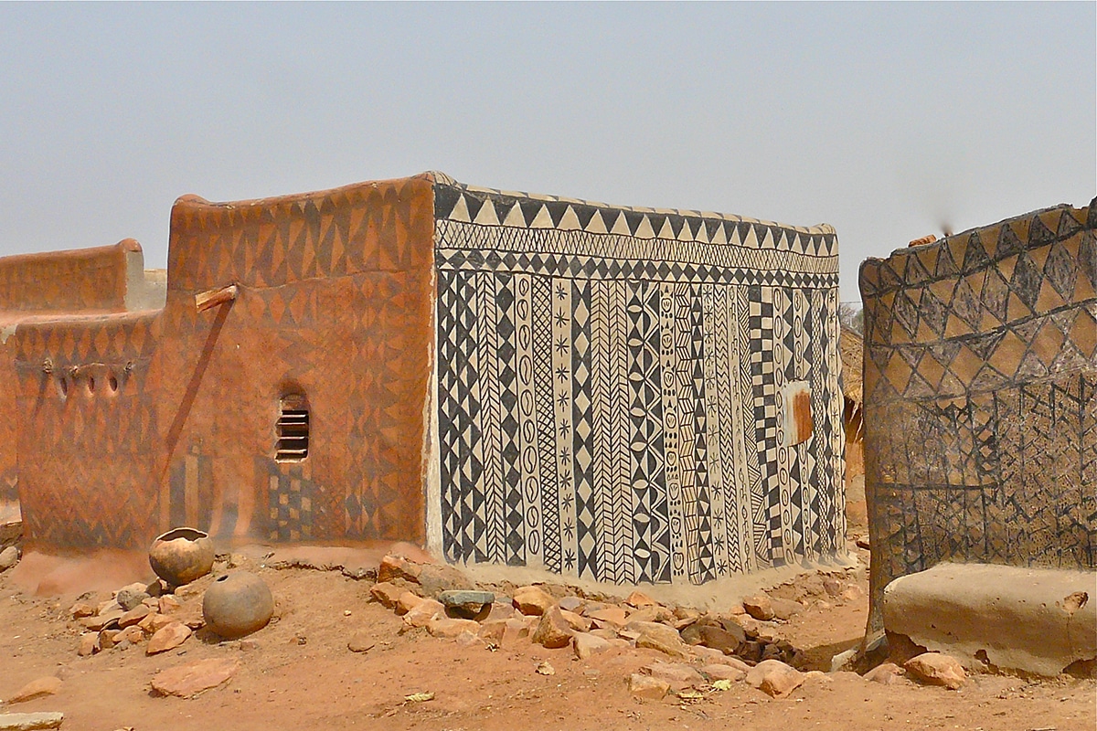 Artistic African Village Burkina Faso