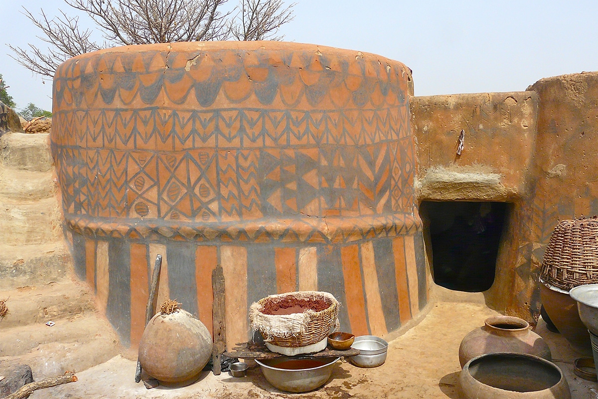 Artistic African Village Burkina Faso